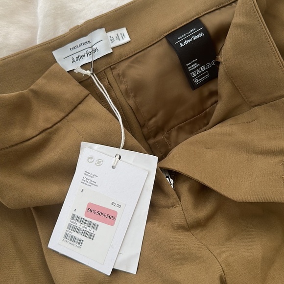 & Other Stories Tan Trousers - Picture 3 of 6